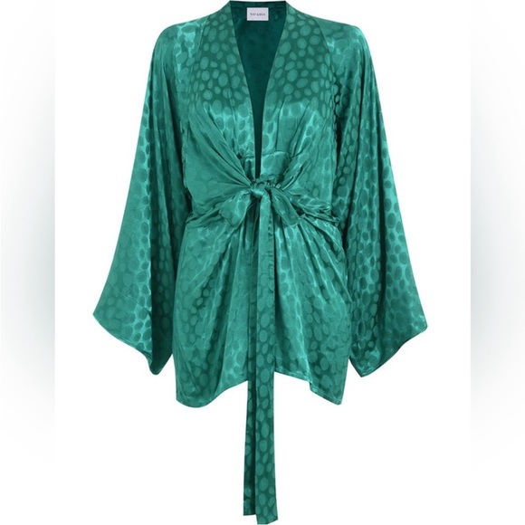 rat & boa dhalia green mini dress size large - Picture 3 of 7